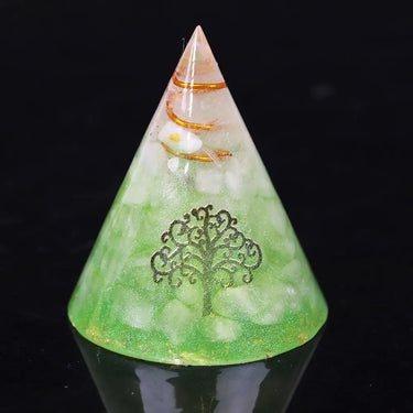 Natural White Crystal Healing Orgonite Pyramid-Your Soul Place